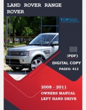 LAND ROVER RANGE ROVER 2008 2009 2010 2011 OWNERS MANUAL